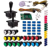 Kit Joysticks et boutons Arcade 2 Joueurs Lumineux Boutons Noirs 2 Joysticks Américains Carte XinMoTek Jeux Vidéo Retro Gaming