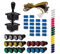 Kit Joysticks et boutons Arcade 2 Joueurs Lumineux Boutons Noirs 2 Joysticks Américains Nu Jeux Vidéo Retro Gaming