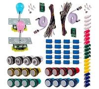 Kit Joysticks et boutons Arcade 2 x 1 Joueur Lumineux Boutons Coeurs Blancs Joysticks Lumineux Poire Carte XinMoTek Jeux Vidéo Retro Gaming