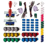 Kit Joysticks et boutons Arcade 2 x 1 Joueur Lumineux Boutons Transparents Joysticks Zippyy Tiges Longues Poires Carte XinMoTek Jeux Vidéo Retro Gaming