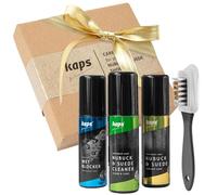 Kaps Kit Complet de Nettoyage et D'entretien des Chaussures, Ensemble D'entretien des Chaussures Pour Bottes et Chaussures en Nubuck et en Daim, Kit de Nettoyage des Chaussures Avec Boîte-Cadeau