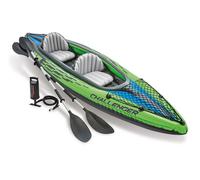 Kit kayak gonflable 2 places Challenger K2 avec rames et gonfleur - Intex