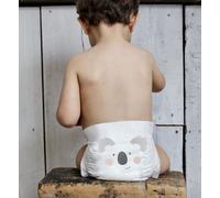 Kit & Kin Kks2nappiesrl Couche Jetable Garçon/Fille 2 40 Pièces Blanc
