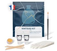 Kit Kintsugi DIY - Réparation Céramique Dorée - Idée Cadeau Créatif - Pour Mug, Assiette, Porcelaine, Verre - Kit Complet Époxy & Poudre Or - Assemblé en France - KintsugiBox Petit 16ml Or - Toolima