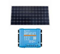 Kit Klovoo Panneau Solaire 12V MPPT Compatible avec Victron Energy - Panneau 185W + SmartSolar 100/20 (Bluetooth) pour Camper/Bateau - DIY