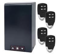 Kit Koomando TM5886 de Centrale Universelle pour Moteurs de Volets roulants jusqu'à 1HP - 750W, Sécurité Certifiée CE/RoHS, 4 Télécommandes à Code Tournant, Clavier IP55 Inclus, Installation Simple