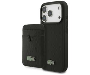 Kit Lacoste Petit Pique MagSafe pour iPhone 17 Pro, noir