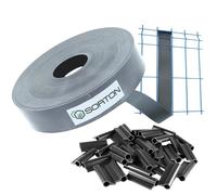 Kit Lamelle Occultante PVC Rouleau Occultant Brise Vue Cache Cloture En Panneau Grillage Rigide Pour Jardin 46MM x 70M CLIPS