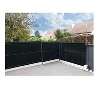 Nature - Kit lamelles brise-vue pour panneau de clôture rigide Occultant 4/5 1,225×2,50 m Noir