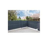Kit lamelles brise-vue - Pour panneau de clôture rigide - Occultant 4/5 - 1,025 x 2,50 m - Anthracite