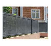 Casanoov Kit Lamelles Occultantes PVC 2x1,00 m Gris Anthracite - Lames Rigides Anti-UV pour Clôture Rigide Intimité et Protection Vent - Installation Facile avec Clips Inclus - Extérieur 200x100 cm