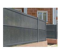 Kit lamelles occultantes PVC 6m CINTO H.170cm Gris - avec clips et profil de finition