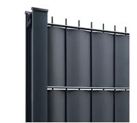 Kit Lamelles PVC Bande Brise vue pour panneau double fils - L 2m50 - H 1m83 - Gris anthracite