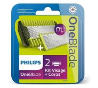 Kit lames OneBlade - Philips - QP620/50 - Rasage Visage et Corps - Sabot 3mm - Protection double