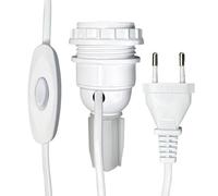 Tibelec Kit lampe bouteille E27 – câble 1,5 m, douille demi-filetée + bague, interrupteur