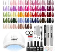 Kit lampe UV LED tout-en-un 36 vernis gel, base top coat mat brillant outils nail art manucure complet usage professionnel