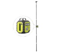 Kit laser 360° vert et canne télescopique.