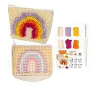 Kit Latch Crochet Pour | Ensemble D'outils De Tricot Avec Sac À Crayons - Kit De Créations À Latch Hook,Pour Garçons Débutants Adultes Maison Étude Loisirs et Travail Manuel