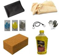 KIT LAVAGE AUTO-CAMION-FURGONE-CAMPER-CARAVAN BRICOLAGE, LAVER-GRASSER AVEC SHAMPO+CIRE+PEAUX VERRES/PEAUX/PEIGNEMENTS COMPATIBLE AVEC PEUGEOT Traveller BlueHDi 150 S&S Std. All. TC+