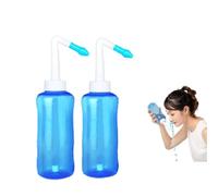 Kit Lavage de Nez Sinus Rinse Kit Kit de Rinçage des SinusLavage Nez Irrigation Nasale Pot Douche Nasale 500ml Kit Lavage de Nez Douche Nasale Irrigation Nasale Sinus Rinse Lavage (Bleu*2)
