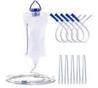 Kit Lavement Intestinal et la Défécation, Lavement Colon et Intestins, Poche D'irrigation Réutilisable de 1,2 Litre + 5 Embouts de 10 cm + 5 Embouts 25 cm