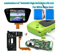 Kit LCD IPS rétro pixel HD 3,5' 640x480 avec rétroéclairage, double batterie rechargeable, pour console SEGA Game Gear et SEGA GG Green