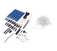 Kit LED Électronique DIY 8x8x8, Lampe Blanche avec Lumière Bleue, 512 LEDs, Effets 3D Multiples - Montage Soigné, Effets Dynamiques Variés, pour Passionnés D'Électronique