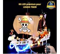 Kit LED - Installation facile pour LEGO ONEPIECE Le bateau pirate Vogue Merry 75639 - Télécommande incluse