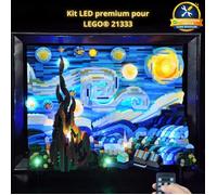 Kit LED - Installation facile pour LEGO Vincent van Gogh - La Nuit étoilée 21333 - Télécommande incluse