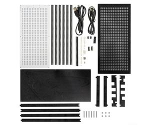 Kit LED pour MATRIX 24 x 16 pour la musique pour la visualisation du spectre avec pratique de soudure et prise en charge d'entrée audio (B)