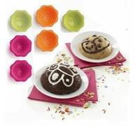 Kit Lékué Deco Minicake 6 Moules Jungle En Silicone + Decopen Avec Recette