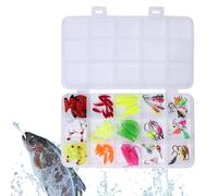 Kit leurres de pêche, kit appâts de pêche - Kit de leurres de pêche - Accessoire de pêche avec modèles à échelle réaliste pour maquereau, bar, truite, saumon et poisson-chat