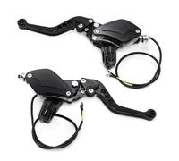 Kit Levier d'embrayage Levier Frein Maître-Cylindre Frein Moto Aluminium 7/8" 22 Mm Gauche Droite Levier Poignée Hydraulique Universel(Black)