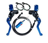 Kit Levier D'embrayage Levier Frein Moto Kit D'embrayage Hydraulique Pour Moto, Piston De 14mm, Maître-cylindre Frein, Tuyau 1200mm(Blue 1 set)