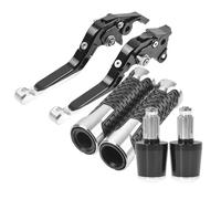 Kit Levier D'embrayage Levier Frein Moto Pour Yomnitmax500 2008-2011 pour Tmax530 2012-2016 leviers d'embrayage de frein moto poignée guidon(Sliver and Black)