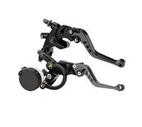 Kit Levier Embrayage Levier Frein Moto Kit De Leviers De Réservoir De Maître-cylindre De Frein D'embrayage Réglable Universel Pour Moto Guidon 7/8 "22 Mm(Titanium color)