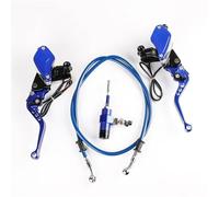 Kit Levier Embrayage Levier Frein Moto Kit D'embrayage Hydraulique De Moto 7/8 "22 Mm Maître-cylindre Frein Kit De Leviers Frein Tuyau D'huile(Blue set)