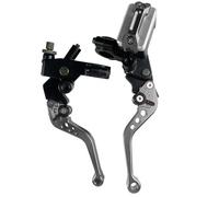 Kit Levier Embrayage Levier Frein Moto Levier De Maître-cylindre De Frein Universel Pour Moto Câble D'embrayage Réservoir Pour Scooter Sport Dirt Bike Une Paire De 7/8" 22 Mm(Titanium A)
