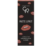 Kit Lèvres Matte Lipkit - Warm Sable - Golden Rose - Rouge à Lèvres - Lipkit Warm Sable 5,5 Ml + 1,6 G
