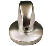 Kit limiteur pour portes blindées finition aluminium anodisé argent F1 KIT 5030 ROMAKF1 avec bouton demi-lune complet avec rosette de 46 mm et accessoires pour une fixation correcte.