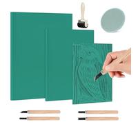 Kit Linogravure,Plaque Linogravure A4 A5 A6,avec Outil de Coupe et Rouleaux en Caoutchouc,pour la Gravure,Le Bricolage Artistique