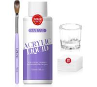 Kit Liquide Acrylique: 120ml Liquide Acrylique Avec Pinceau Acrylic Professionel, Monomer Pour Poudre Resine Nail Art, Extension Ongle