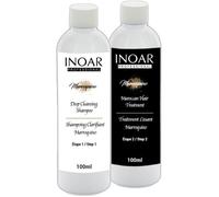 Kit Lissage Brésilien - Inoar - Marroquino - 2 x 100 ml - Kératine - Réducteur de volume