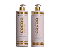 Kit Lissage Brésilien Kératine Cocoa Brasilis - Shampoing Clarifiant 1L | Lissage Durable, Anti-Frisottis, Nutrition Intense | Pour Cheveux Abîmés et Bouclés