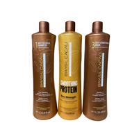 Kit Lissage Brésilien Smoothing Protein Brasil Cacau 3 Produits De 1 L