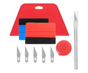 Kit Lisseur de Papier Peint Abs, 110g, Poignée Ergonomique | Bords Traités, Alliage D’aluminium et Acier, pour Décorateurs, Enseignes, Pose sur Verre
