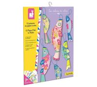 Kit Loisir Créatif - JANOD - Poissons en papier (12) - Dès 7 ans - Activité relaxante - Multicolore