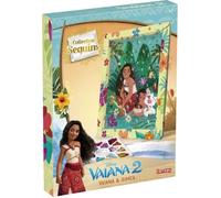 Lansay - Kit créatif Collection Sequins Disney Vaiana & Simea - Cadre, sequins, épingles, dès 7 ans