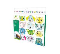 Kit Loisirs Créatifs Enfants - 18 animaux mignons en papier - Origami Facile - Dès 5 ans -Sycomore - CRE44012