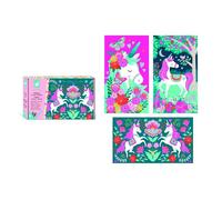 Janod Jeu créatif Paillettes Licornes 3 tableaux Multicolore
